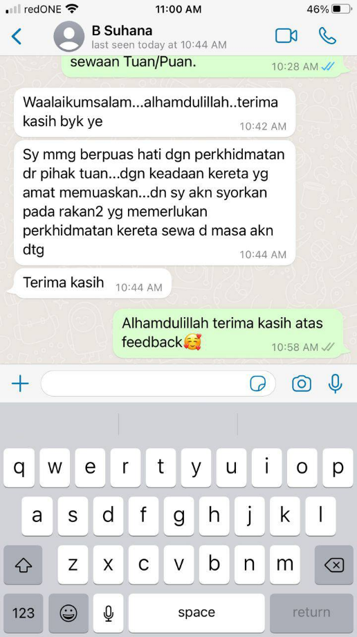 Sewa kereta seremban 2 review whatsapp customer