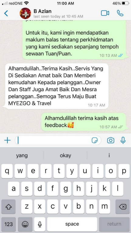 sewa kereta seremban 2 review whatsapp customer