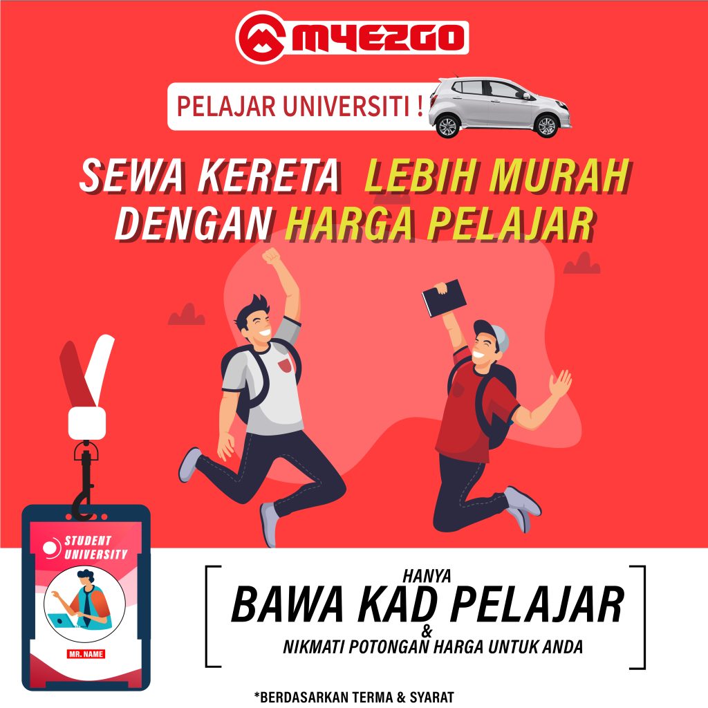 promosi kereta sewa harga student